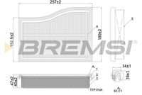 BREMSI FA1101 - Filtro de aire