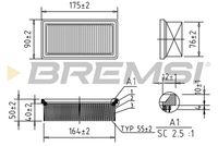 BREMSI FA1388 - Filtro de aire