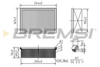 BREMSI FA1148 - Filtro de aire