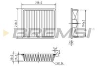 BREMSI FA1170 - Filtro de aire