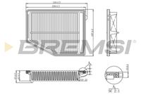 BREMSI FA1180 - Filtro de aire