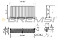 BREMSI FA1622 - Filtro de aire