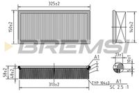 BREMSI FA1624 - Filtro de aire