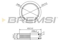 BREMSI FA1631 - Filtro de aire