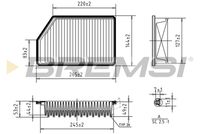 BREMSI FA1200 - Filtro de aire