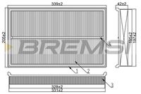 BREMSI FA1655 - Código de motor: C 20 SEL<br>año construcción desde: 05/1997<br>Zonas climáticas: no para zonas con clima cálido<br>Tipo de filtro: Cartucho filtrante<br>Longitud [mm]: 340<br>Ancho [mm]: 206<br>Altura [mm]: 42<br>