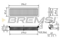 BREMSI FA1658 - Filtro de aire