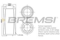 BREMSI FA1683 - Filtro de aire