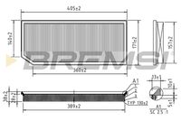 BREMSI FA1242 - Filtro de aire