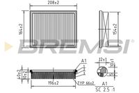 BREMSI FA1250 - Filtro de aire