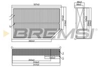 BREMSI FA1699 - Longitud [mm]: 228<br>Ancho [mm]: 210<br>Altura [mm]: 68<br>Tipo de filtro: Cartucho filtrante<br>