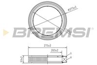 BREMSI FA2003 - Tipo de filtro: Cartucho filtrante<br>Diámetro exterior [mm]: 273<br>Diámetro 1 [mm]: 202<br>Altura [mm]: 52,5<br>
