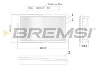 BREMSI FA2023 - Filtro de aire