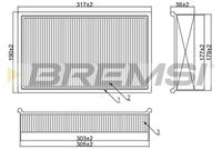 BREMSI FA2042 - Filtro de aire