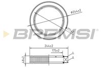 BREMSI FA1599 - Filtro de aire