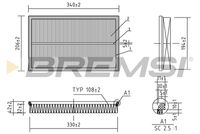 BREMSI FA2165 - Filtro de aire