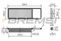 BREMSI FA1705 - Filtro de aire