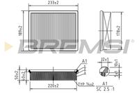 BREMSI FA2322 - Filtro de aire