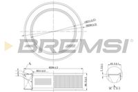 BREMSI FA2072 - Filtro de aire