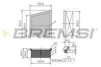 BREMSI FA2552 - Filtro de aire