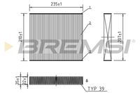 BREMSI FC0068 - Filtro, aire habitáculo