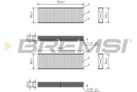 BREMSI FC0071A - Filtro, aire habitáculo