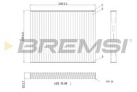 BREMSI FC0081C - Ancho [mm]: 190<br>Altura [mm]: 22<br>Tipo de filtro: con efecto bactericida<br>Longitud [mm]: 240<br>