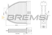 BREMSI FC0083A - año construcción hasta: 12/2014<br>Tipo de filtro: Filtro de carbón activado<br>Longitud [mm]: 284<br>Ancho [mm]: 264<br>Altura [mm]: 44<br>Cantidad: 1<br>Versión de alta eficiencia con carbón activo (art. n.º): 0986628600<br>