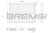 BREMSI FC0084C - Longitud [mm]: 280<br>Ancho [mm]: 206<br>Altura [mm]: 25<br>Tipo de filtro: Filtro de partículas<br>