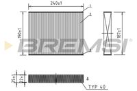 BREMSI FC0092 - Filtro, aire habitáculo