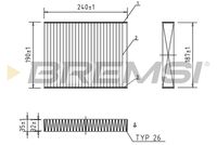 BREMSI FC0092A - Filtro, aire habitáculo