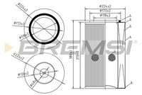 BREMSI FA2222 - Filtro de aire