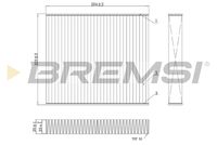 BREMSI FC0103 - Tipo de filtro: Filtro de carbón activado<br>Longitud [mm]: 254<br>Ancho [mm]: 223<br>Altura [mm]: 36<br>Cantidad: 1<br>Versión básica (art. n.º): 1987435002<br>Versión de alta eficiencia con carbón activo (art. n.º): 0986628639<br>