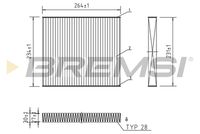 BREMSI FC0107C - Filtro, aire habitáculo