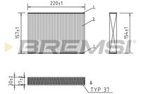 BREMSI FC0168 - año construcción hasta: 12/2017<br>Tipo de filtro: Filtro de carbón activado<br>Longitud [mm]: 220<br>Ancho [mm]: 157<br>Altura [mm]: 30<br>Cantidad: 1<br>Versión básica (art. n.º): 1987435017<br>Versión de alta eficiencia con carbón activo (art. n.º): 0986628642<br>