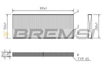 BREMSI FC1329 - Tipo de filtro: Filtro de carbón activado<br>Longitud [mm]: 398<br>Ancho [mm]: 147,5<br>Altura [mm]: 27<br>Cantidad: 1<br>Versión básica (art. n.º): 1987432017<br>