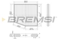 BREMSI FC0187C - Filtro, aire habitáculo