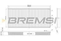 BREMSI FC1335 - Tipo de filtro: Filtro de carbón activado<br>Longitud [mm]: 374<br>Ancho [mm]: 166<br>Altura [mm]: 27<br>Cantidad: 1<br>Versión básica (art. n.º): 1987432043<br>