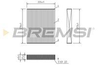 BREMSI FC0422 - Filtro, aire habitáculo