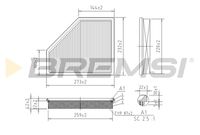 BREMSI FA2396 - Filtro de aire