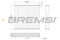 BREMSI FC0427A - Longitud [mm]: 180<br>Altura [mm]: 30<br>Tipo de filtro: Filtro de partículas<br>Ancho [mm]: 185<br>