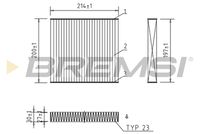 BREMSI FC0434C - Filtro, aire habitáculo