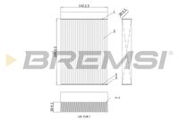 BREMSI FC0435 - Filtro, aire habitáculo