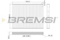 BREMSI FC0443C - Filtro, aire habitáculo