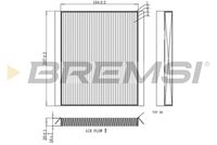 BREMSI FC0453 - Tipo de filtro: Filtro de partículas<br>Longitud [mm]: 239<br>Ancho [mm]: 193,5<br>Altura [mm]: 21<br>Cantidad: 1<br>Versión de alta eficiencia con carbón activo (art. n.º): 0986628572<br>