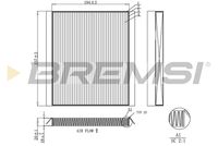 BREMSI FC0453C - Ancho [mm]: 194<br>Tipo de filtro: Filtro de partículas<br>Longitud [mm]: 237<br>Altura [mm]: 20<br>