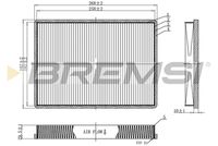 BREMSI FC1941 - Tipo de filtro: Filtro de carbón activado<br>Longitud [mm]: 268<br>Ancho [mm]: 191<br>Altura [mm]: 30<br>Cantidad: 1<br>Versión básica (art. n.º): 1987432013<br>