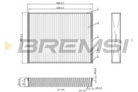 BREMSI FC0459 - año construcción desde: 06/2015<br>Tipo de filtro: Filtro de partículas<br>Longitud [mm]: 260<br>Ancho [mm]: 202<br>Altura [mm]: 36<br>Cantidad: 1<br>Versión de alta eficiencia con carbón activo (art. n.º): 0986628638<br>Versión con carbón activo (art. n.º): 1987432598<br>