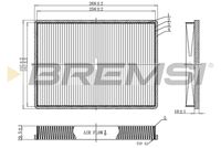 BREMSI FC1941C - Longitud [mm]: 268<br>Ancho [mm]: 192<br>Tipo de filtro: Filtro de partículas<br>Altura [mm]: 29,5<br>