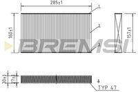 BREMSI FC0488 - Filtro, aire habitáculo